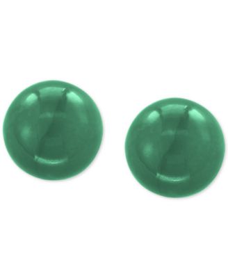 EFFY Collection - Jade (10mm) Stud Earrings in 14k Gold
