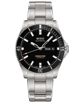 Mido - Men's Swiss Automatic Ocean Star Captain V Stainless Steel Bracelet Watch 42.5mm