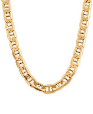 Italian Gold - Mariner Link Chain 24" Necklace in 10k Gold