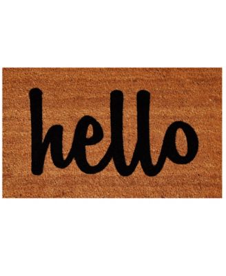 Home & More - Hello Script 17" x 29" Coir/Vinyl Doormat