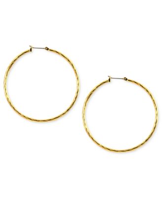 Anne Klein - Gold-Tone Hoop Earrings