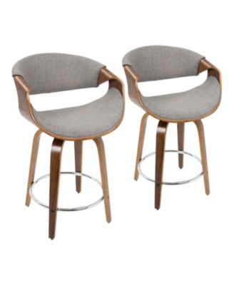 Lumisource - Curvini 24" Counter Stool, Quick Ship (Set of 2)