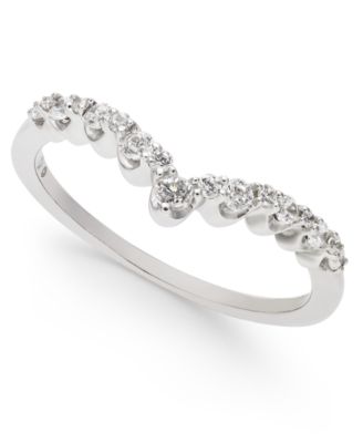 Macy's - Diamond Contour Band (1/4 ct. t.w.) in 14k White Gold