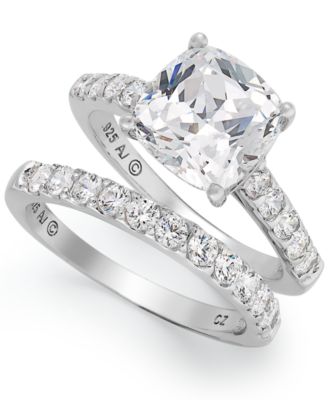 Arabella - Sterling Silver Ring Set, Cubic Zirconia Bridal Ring and Band Set (8 ct. t.w.)