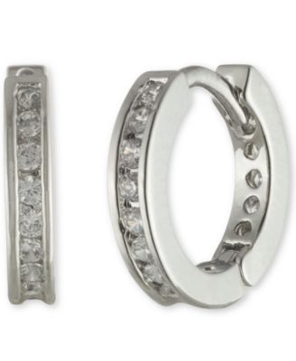 Givenchy - Pav&eacute; Small Huggie Hoop Earrings, .4"