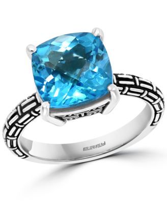 EFFY Collection - Blue Topaz or Citrine Statement Ring (4-1/2 ct. t.w.) in Sterling Silver