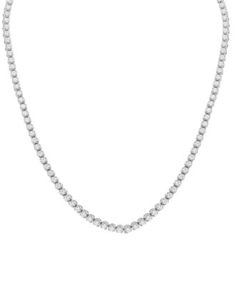 Macy's - Diamond 20" Tennis Necklace (10 ct. t.w.) in 10k White Gold