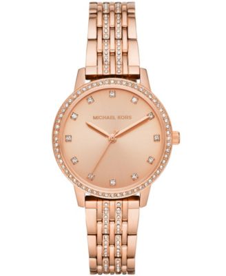 Michael Kors - Women's Melissa Rose Gold-Tone Stainless Steel Bracelet Watch 35mm
