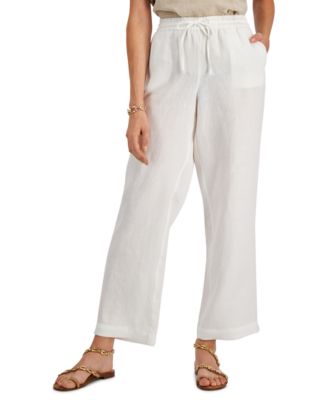 Charter Club - Petite Linen Drawstring Pants
