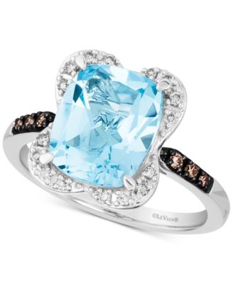 Le Vian - Blue Topaz (4-1/4 ct. t.w.) & Diamond (1/5 ct. t.w.) Ring in 14k White Gold