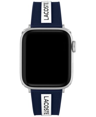 Lacoste - Striping Blue & White Silicone Strap for Apple Watch&reg; 38mm/40mm