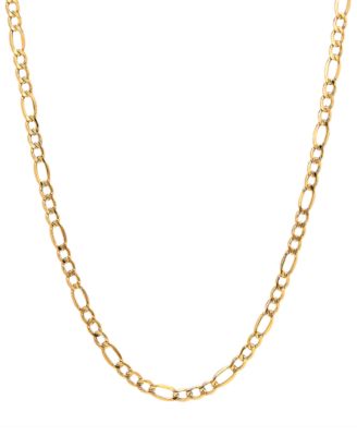 Italian Gold - Figaro Link 18" Chain Necklace in 14k Gold