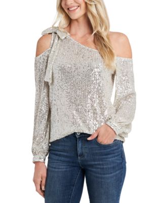 CeCe - Sequin One-Shoulder Top