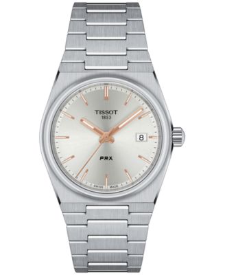 Tissot - Unisex PRX Silver-Tone Stainless Steel Bracelet Watch 35mm