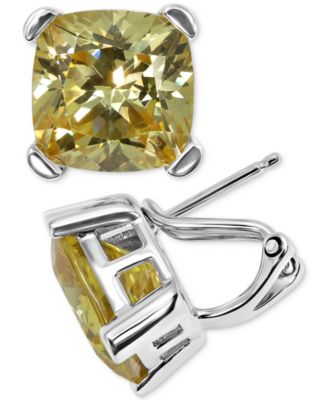 Macy's - Cubic Zirconia Omega Back Stud Earrings in Sterling Silver