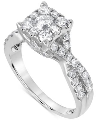Macy's - Diamond Twist Engagement Ring (1-1/4 ct. t.w.) in 14k White Gold