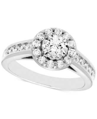Macy's - Diamond Halo Engagement Ring (3/4 ct. t.w.) in 14k Gold