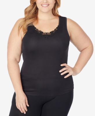 Cuddl Duds - Plus Size SofTech Venice Lace Detail Cami