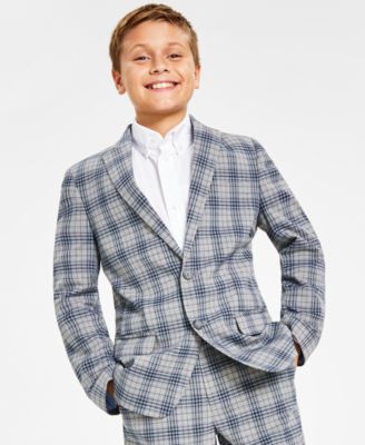 Tommy Hilfiger - Big Boys Stretch Glen Check Suit Jacket