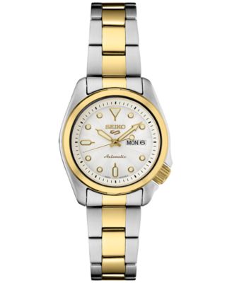 Seiko - Women's Automatic 5 Sports Two-Tone Stainless Steel Bracelet Watch 28mm