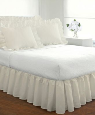Fresh Ideas - Ruffled Poplin Queen Bed Skirt