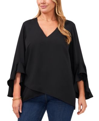 Vince Camuto - Plus Size Flutter-Sleeve Top