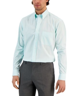 Club Room - Men's Classic/Regular Fit Performance Mini Gingham Dress Shirt