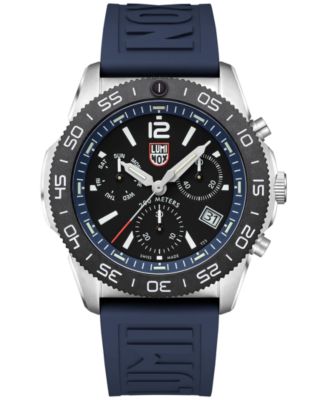 Luminox - Men's Swiss Chronograph Pacific Diver Blue Rubber Strap Watch 44mm