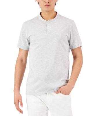 Alfani - Men's Short-Sleeve Blurred Feeder Stripe Henley T-Shirt