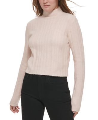 Calvin Klein Jeans - Women's Cropped Mock Neck Sweater