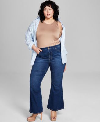 And Now This - Plus Size High-Rise Flare-Leg Jeans