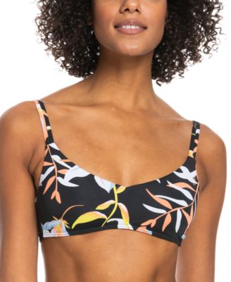Roxy - Juniors' Hibiscus Wave V-Neck Bralette Bikini Top