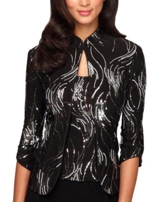 Alex Evenings - Petite 2-Pc. Sequined Twinset