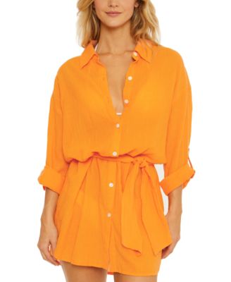Becca - Women's Cotton Shirtdress Cover-Up