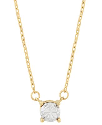 Macy's - Illusion Two-Tone 17" Pendant Necklace in 10k Gold