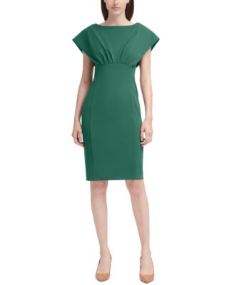 Calvin Klein - Women's Boat-Neck Scuba Crepe Sheath Dress