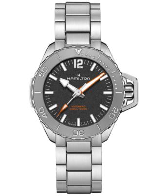 Hamilton - Men's Swiss Automatic Khaki Navy Frogman Stainless Steel Bracelet Watch 41mm
