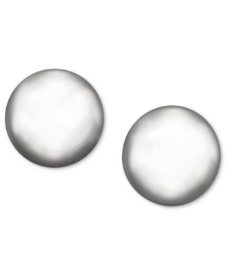 Lauren Ralph Lauren - Silver-Tone Metal Bead Stud Earrings (8 mm)