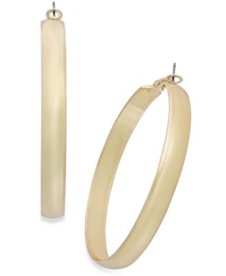 I.N.C. International Concepts - Gold-Tone Large Flat Hoop Earrings, 2.5"