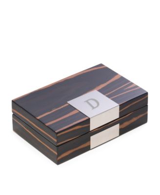 Bey-Berk - Lacquered "Ebony" Burl Wood Valet Box