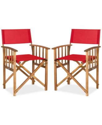 Safavieh - Set of 2 Director Chairs, Direct Ship