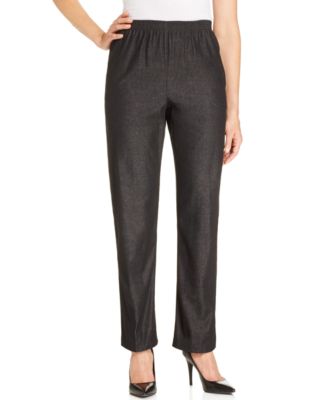 Alfred Dunner - Pants, Denim Pull On Straight Leg