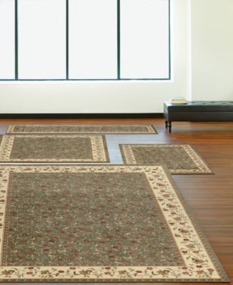 KM Home - Florence Floral Beige 4-Pc. Set