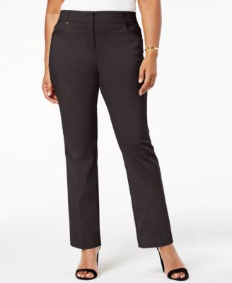 JM Collection - Plus Size Slim Leg Pants