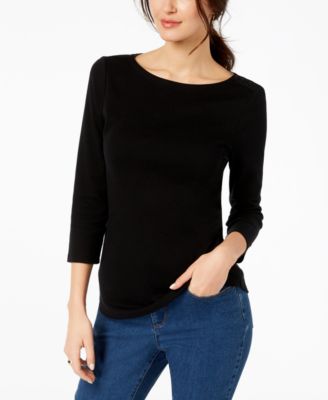 Charter Club - Boat-Neck Shoulder-Button Top