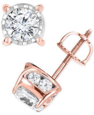 TruMiracle - Diamond Spiral Stud Earrings (1-1/4 ct. t.w.) in 14k Gold, Rose Gold or White Gold