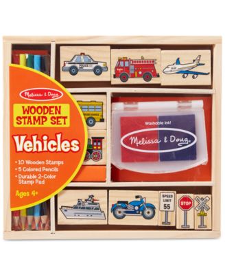Melissa and Doug - Kids Toys, Kids Car Blocks Stamp Set