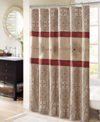 Madison Park - Donovan 72" x 72" Embroidered Shower Curtain