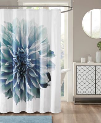 Madison Park - Norah 72" x 72" 200TC Cotton Percale Shower Curtain