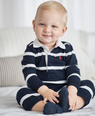 Polo Ralph Lauren - Baby Coverall, Baby Boys Rugby Striped Jumpsuit